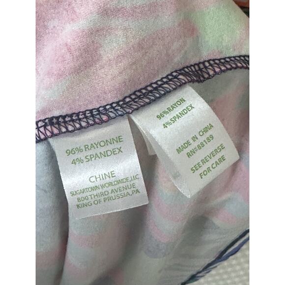 Lily Pulitzer Fleur Dress Navy Travelers Palm Size XL 14 16 - Picture 3 of 10